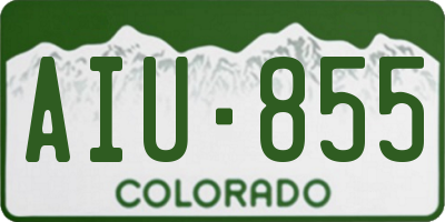 CO license plate AIU855