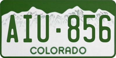 CO license plate AIU856