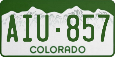 CO license plate AIU857