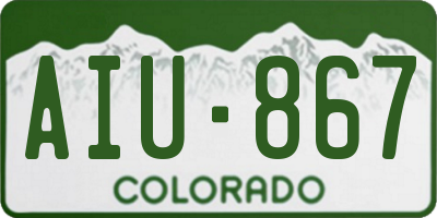 CO license plate AIU867