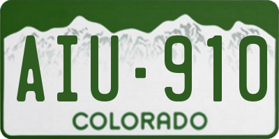 CO license plate AIU910