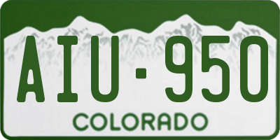 CO license plate AIU950