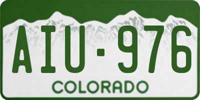 CO license plate AIU976