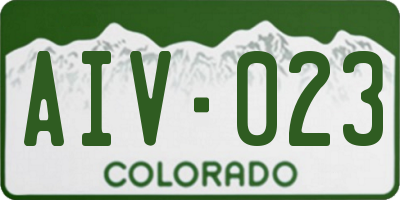 CO license plate AIV023