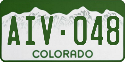 CO license plate AIV048