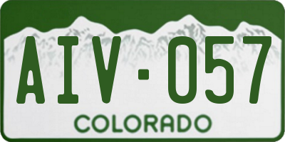 CO license plate AIV057
