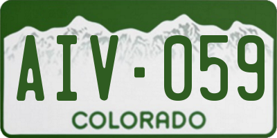 CO license plate AIV059