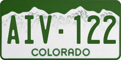 CO license plate AIV122