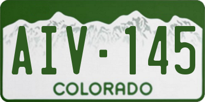 CO license plate AIV145