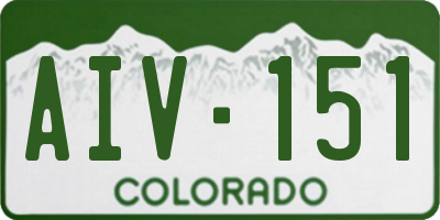 CO license plate AIV151