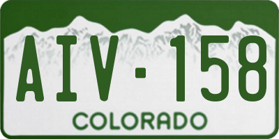 CO license plate AIV158
