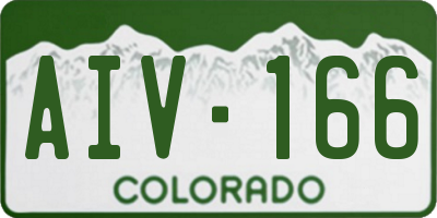CO license plate AIV166