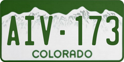 CO license plate AIV173