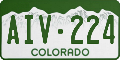 CO license plate AIV224