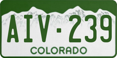 CO license plate AIV239