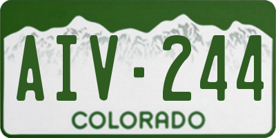 CO license plate AIV244