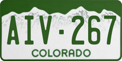 CO license plate AIV267