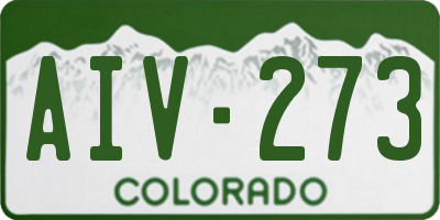 CO license plate AIV273