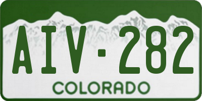 CO license plate AIV282