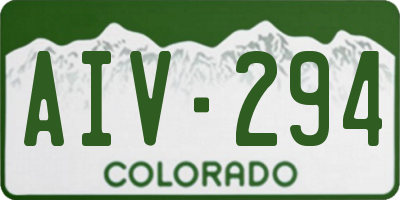CO license plate AIV294