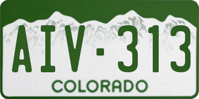 CO license plate AIV313