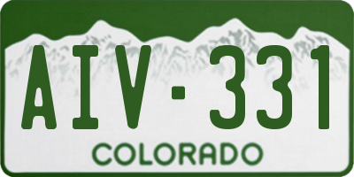 CO license plate AIV331