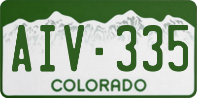CO license plate AIV335