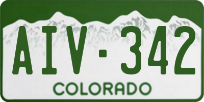 CO license plate AIV342