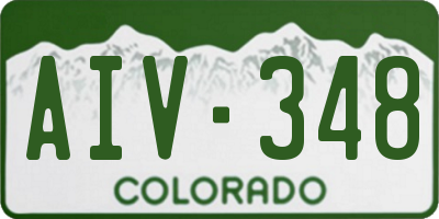 CO license plate AIV348