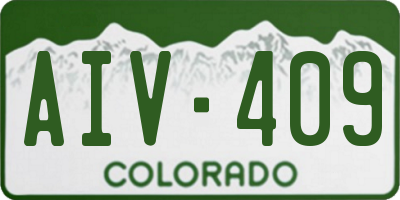 CO license plate AIV409