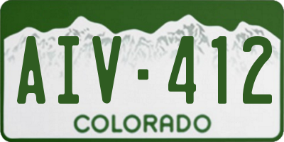 CO license plate AIV412