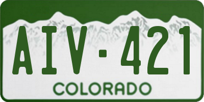 CO license plate AIV421