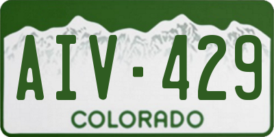 CO license plate AIV429