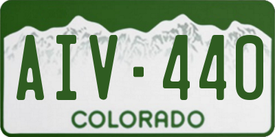 CO license plate AIV440