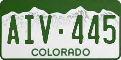 CO license plate AIV445