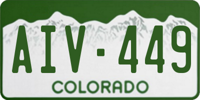 CO license plate AIV449