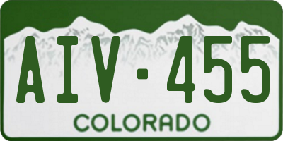CO license plate AIV455