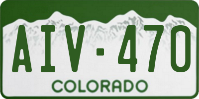 CO license plate AIV470