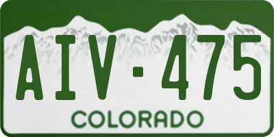CO license plate AIV475