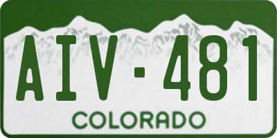CO license plate AIV481
