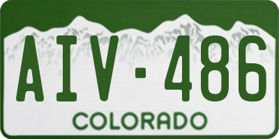 CO license plate AIV486