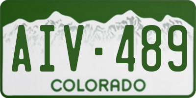 CO license plate AIV489