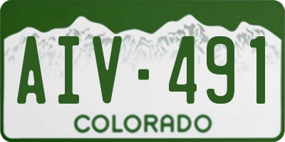 CO license plate AIV491