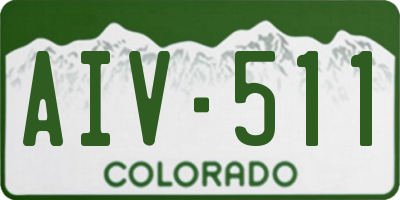 CO license plate AIV511