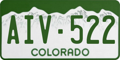 CO license plate AIV522