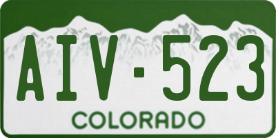 CO license plate AIV523