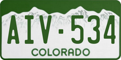 CO license plate AIV534