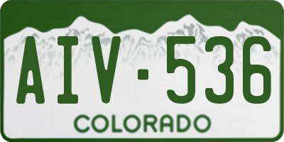 CO license plate AIV536