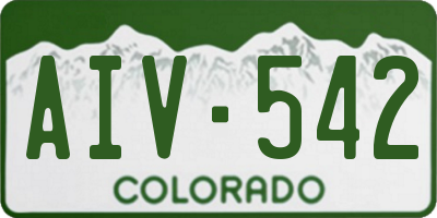 CO license plate AIV542