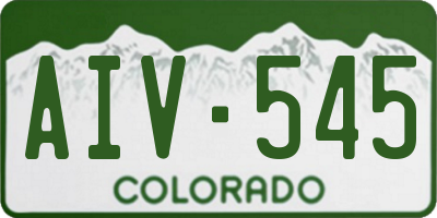 CO license plate AIV545